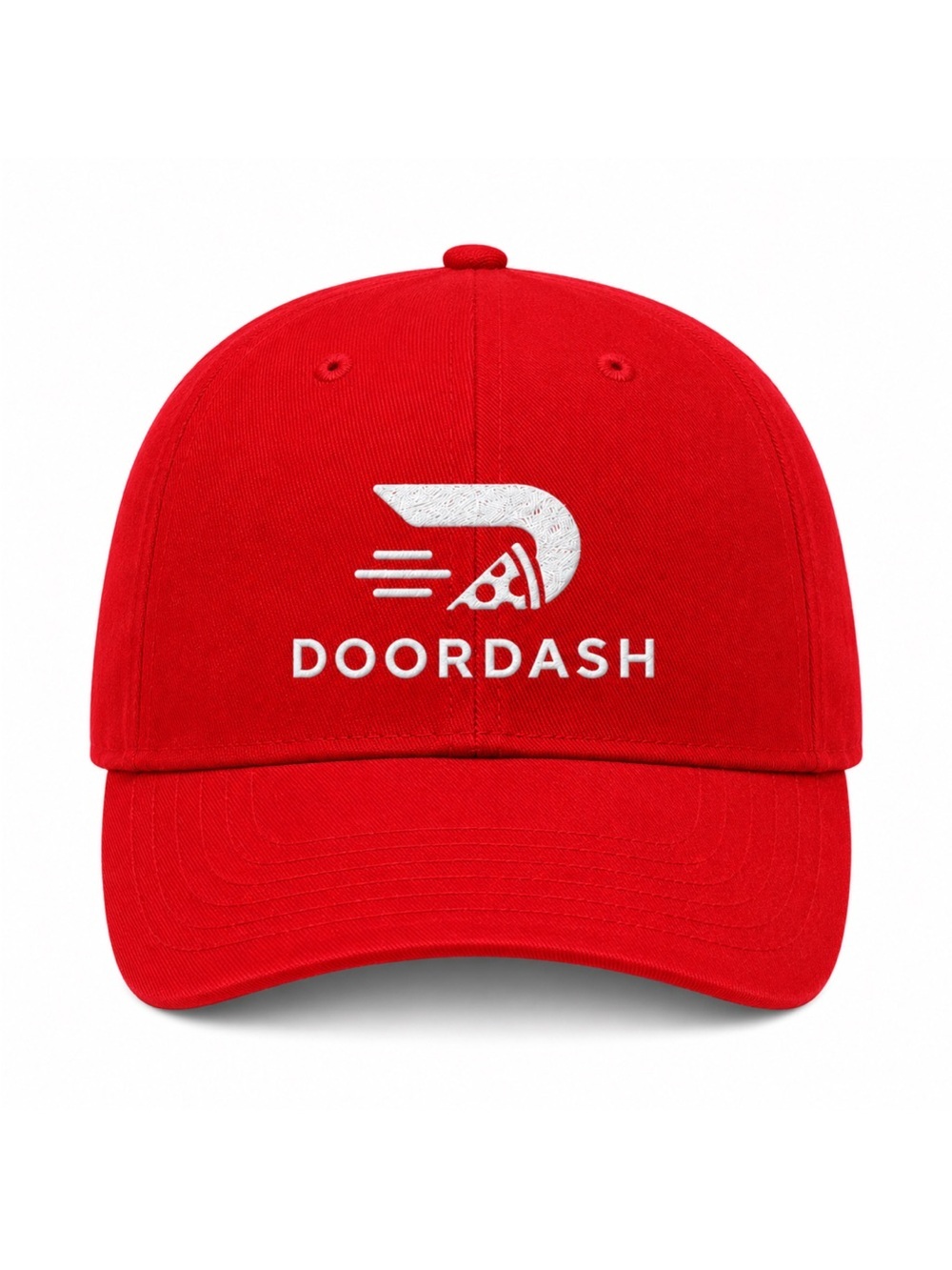 🍕🚗 DoorDash Pizza Parody Red Snapback Hat | Funny Delivery Driver & Employee Cap